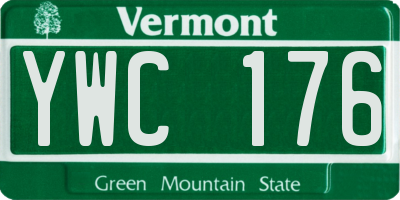 VT license plate YWC176