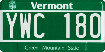 VT license plate YWC180