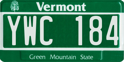VT license plate YWC184