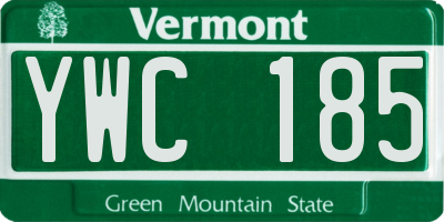 VT license plate YWC185