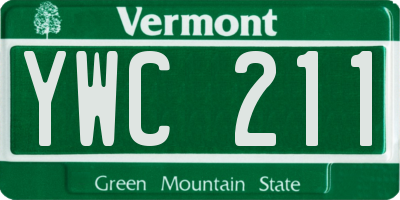 VT license plate YWC211