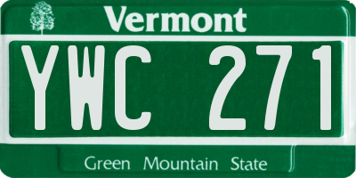 VT license plate YWC271