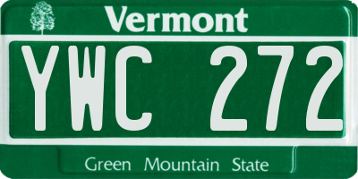 VT license plate YWC272