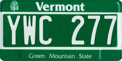 VT license plate YWC277