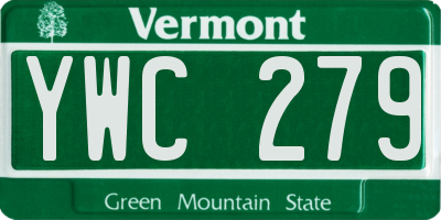 VT license plate YWC279