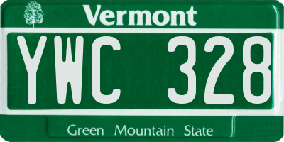 VT license plate YWC328