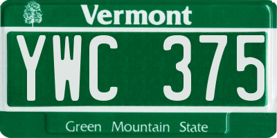VT license plate YWC375
