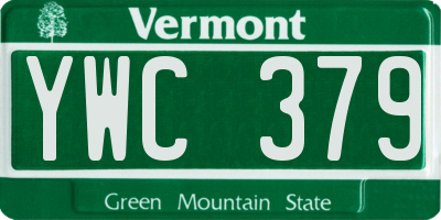 VT license plate YWC379