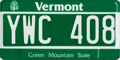 VT license plate YWC408