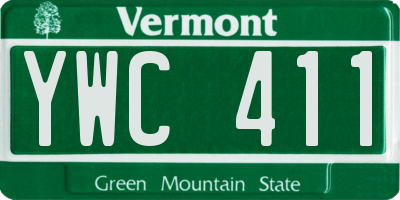 VT license plate YWC411