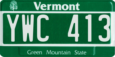 VT license plate YWC413