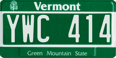 VT license plate YWC414