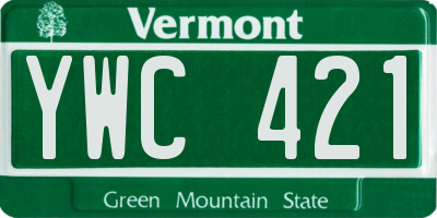 VT license plate YWC421