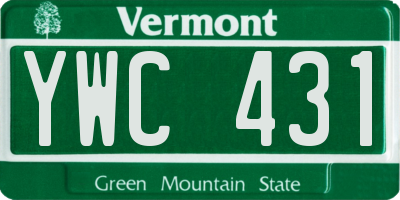 VT license plate YWC431