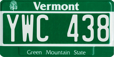 VT license plate YWC438