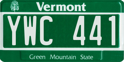 VT license plate YWC441