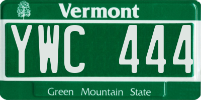 VT license plate YWC444