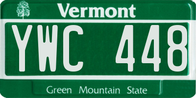 VT license plate YWC448