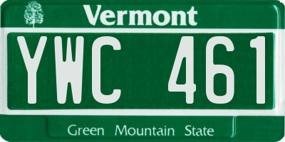 VT license plate YWC461