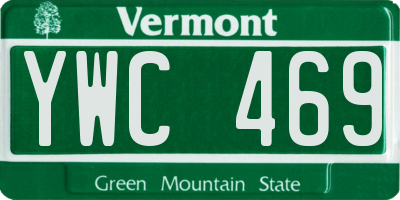 VT license plate YWC469