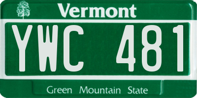 VT license plate YWC481