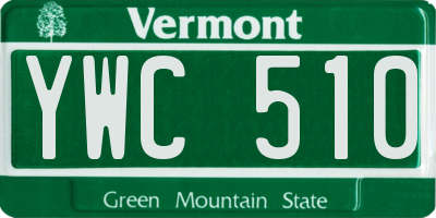 VT license plate YWC510