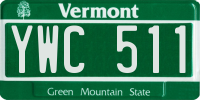 VT license plate YWC511