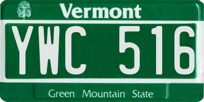 VT license plate YWC516