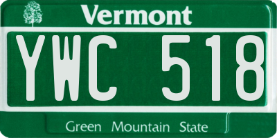 VT license plate YWC518