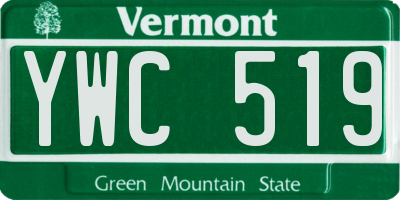 VT license plate YWC519