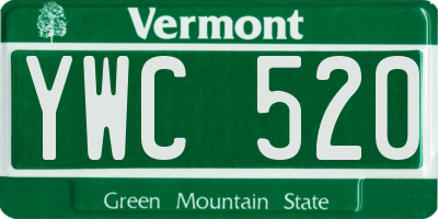 VT license plate YWC520