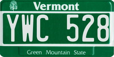 VT license plate YWC528