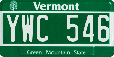 VT license plate YWC546