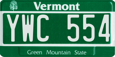 VT license plate YWC554