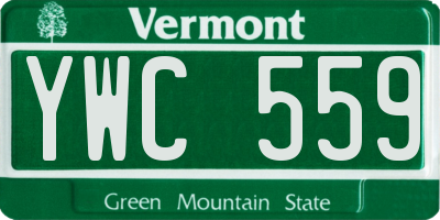 VT license plate YWC559