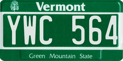 VT license plate YWC564