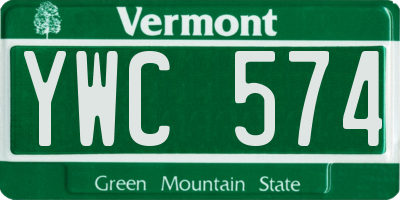 VT license plate YWC574