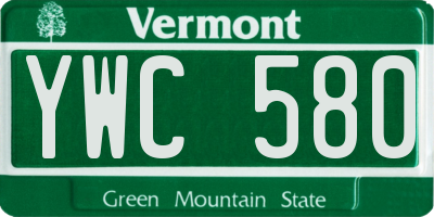 VT license plate YWC580