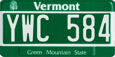 VT license plate YWC584