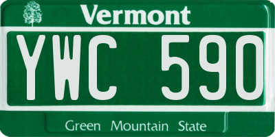 VT license plate YWC590