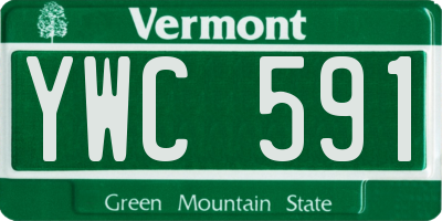 VT license plate YWC591