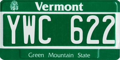 VT license plate YWC622
