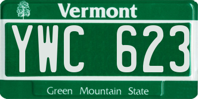 VT license plate YWC623