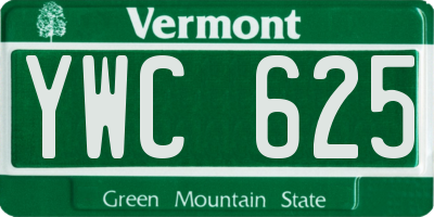 VT license plate YWC625