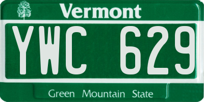 VT license plate YWC629