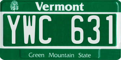 VT license plate YWC631