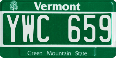 VT license plate YWC659