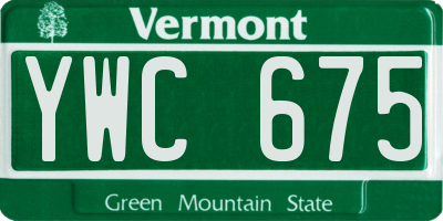 VT license plate YWC675