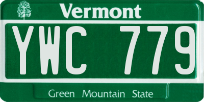 VT license plate YWC779