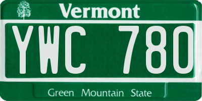 VT license plate YWC780